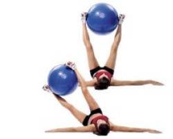 Special exercises for the spine on fitball